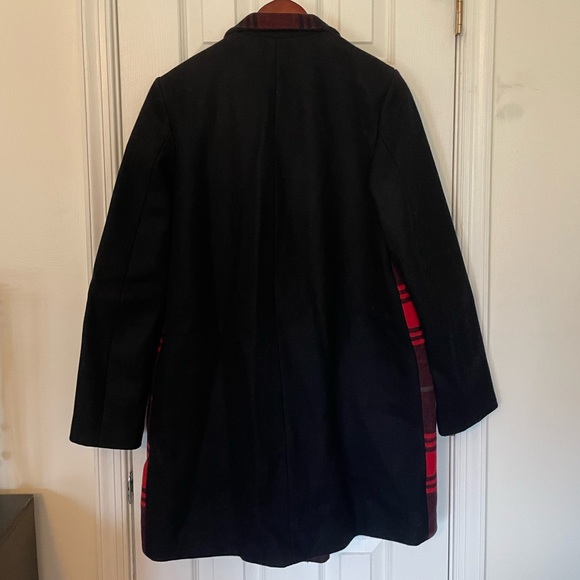Gap Buffalo Plaid Wool Cable Car Long Peacoat - Picture 9 of 9